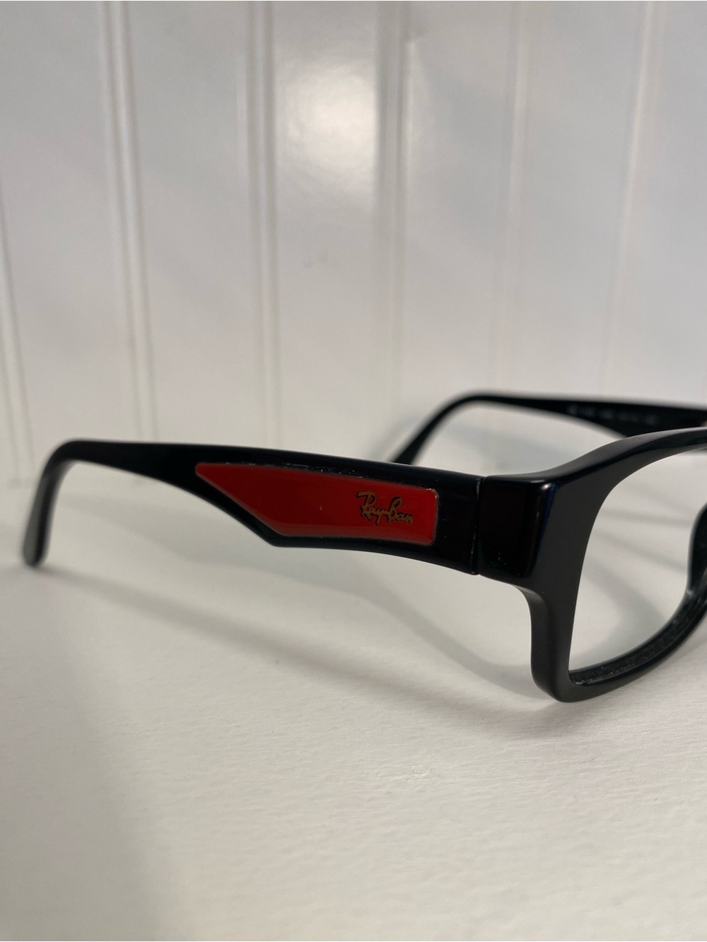Ray-Ban - FRAMES ONLY! Black Glasses with Red Accent - RB 5180 2000 54[]15 140 - Picture 2 of 14